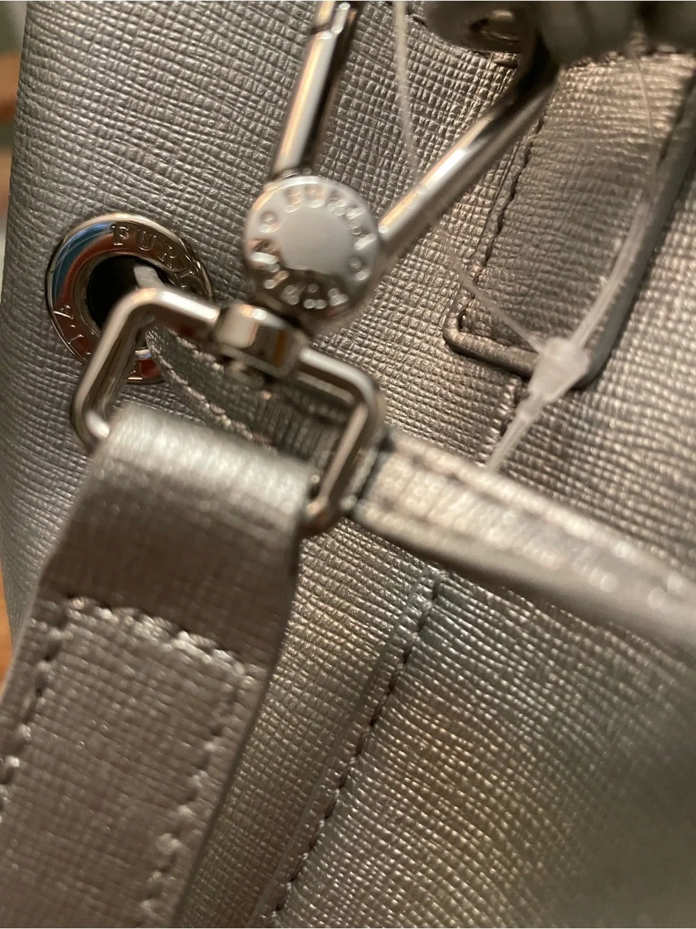 Furla Silver Drawstring Bucket Bag
